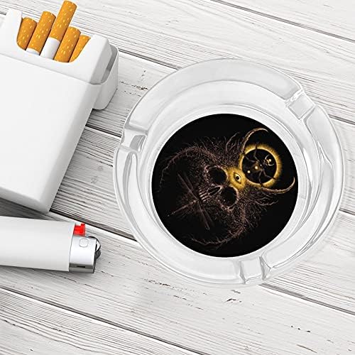 Psihodelične šumske cigarete lubanje pušači staklene pepeljare pepela za pepeo ladica za kućni ured za stol za stol